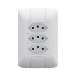 Tomada tripla tramontina aria 10a/250v - 57241/076