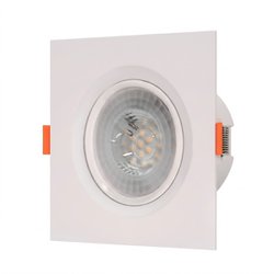 Spot com lampada led spotlux 5w am quadrado 3000k