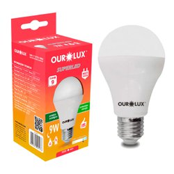 Lampada led pera ourolux branca 9w 6500k bivolt
