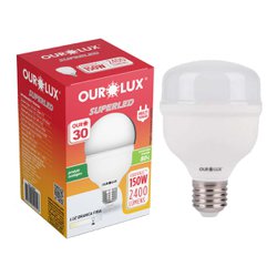 Lampada led alta potencia ourolux amarela 30w 3000k bivolt