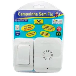Campainha residencial sem fio qualitronix branca bivolt - qc1