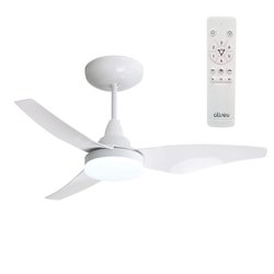 Ventilador de teto com luminaria aliseu mestre 81cm bivolt c/controle - 37400