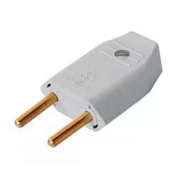 Pino macho bipolar perlex 10a branco - 1041