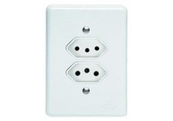 Tomada dupla perlex pumalux 10a - 2311/11