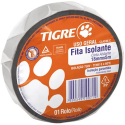 Fita isolante tigre uso geral 18mm x 5m