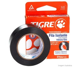 Fita isolante tigre uso geral 18mm x 20m