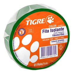 Fita isolante tigre verde - 18x10m