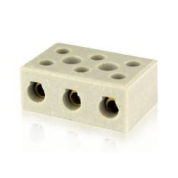 Conector ceramico foxlux tripolar 10mm kit com 2