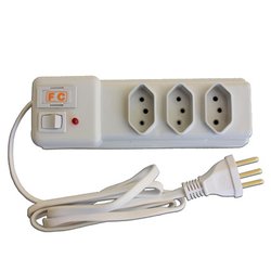 Filtro de linha fc branco 3 tomadas 26055