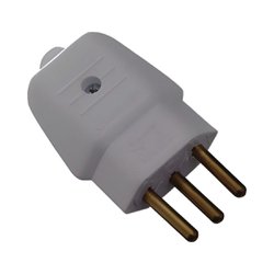 Pino macho tripolar perlex 10a cinza - 1033
