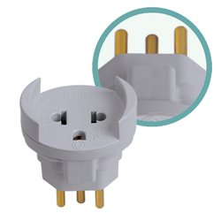 Pino adaptador universal ilumi 10a bipolar cinza - 1209