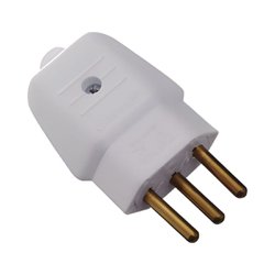 Pino macho tripolar perlex 20a branco - 1038