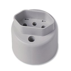 Tomada externa redonda ilumi cinza 10a - 17500pct
