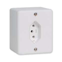 Tomada externa quadrada ilumi branca 10a - 63140