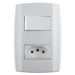 Interruptor conjugado ilumi slim 1 x 1 - 20a/250v - 80201