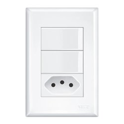 Interruptor conjugado evidence fame 2 x 1 - 20a/250v - 2922