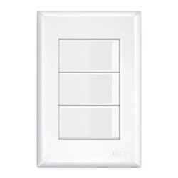 Interruptor simples evidence fame 3 teclas 16a/250v - 2907
