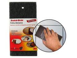 Folha de scotch brite 3m fina cinza 110x225mm