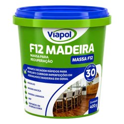 Massa para madeira viapol f-12 400g mogno