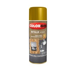 Tinta spray metallik colorgin 350ml interior ouro - 52