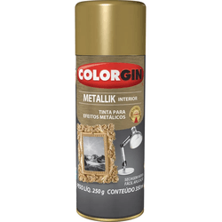 Tinta spray metallik colorgin 350ml interior dourado - 57