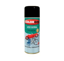 Tinta spray uso geral colorgin 400ml preto fosco - 54001
