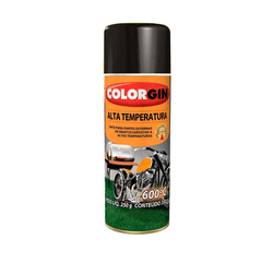 Tinta spray alta temperatura colorgin 350ml preto fosco - 5722