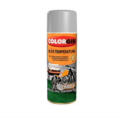 Tinta spray alta temperatura colorgin 350ml aluminio metalico - 5723