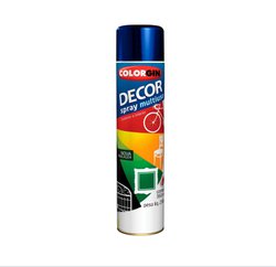 Tinta spray decor colorgin 360ml azul angra metalico - 8601