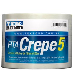 Fita crepe tekbond 18mm x 50m