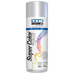 Tinta spray metalico tekbond 350ml prata