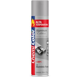 Tinta spray alta temperatura chemicolor 350ml aluminio fosco - 097