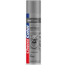Tinta spray metalica chemicolor 400ml prata - 185