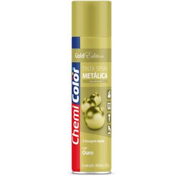 Tinta spray metalica chemicolor 400ml ouro - 105