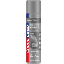Tinta spray uso geral chemicolor 400ml cinza claro - 197
