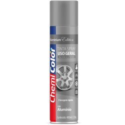 Tinta spray uso geral chemicolor 400ml aluminio - 088