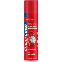 Tinta spray uso geral chemicolor 400ml vermelho - 089