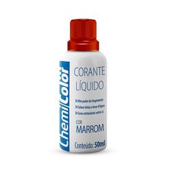 Corante liquido chemicolor 50ml - marrom