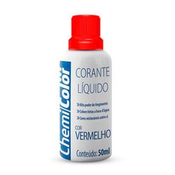Corante liquido chemicolor 50ml - vermelho