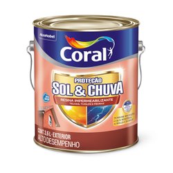 Resina impermeabilizante coral sol e chuva incolor 3,6l