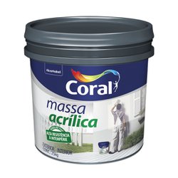 Massa para pintura coral acrilica - balde plastico 25kg