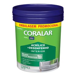 Coralar acrilico mais desempenho balde plastico 20l - branco