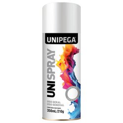 Tinta spray uso geral unipega 350ml branco fosco