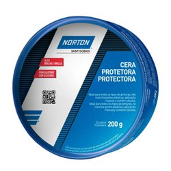 Cera automotiva em pasta norton 200g para polimento com carnauba