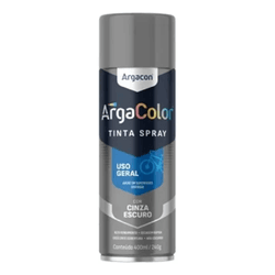 Tinta spray uso geral argacolor 400ml cinza escuro
