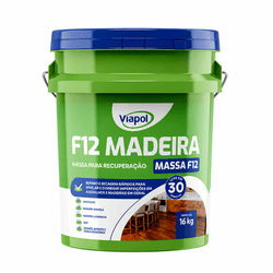 Massa para madeira viapol f-12 16kg branca