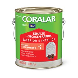Coralar esmalte mais secagem rapida galao - verde folha