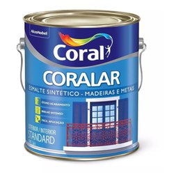 Coralar esmalte mais secagem rapida galao - marrom conhaque