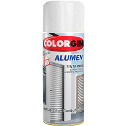 Tinta spray alumen colorgin 350ml branco brilhante - 7004