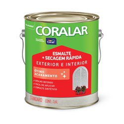 Coralar esmalte mais secagem rapida galao - cinza medio